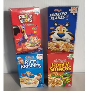 Kelloggs Cereal‎ Puzzle Bundle, Froot Loops, Frosted Flakes, Rice Krispies